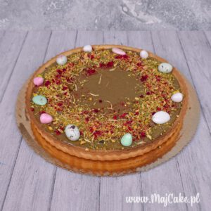 Mazurek pistacjowo malinowy